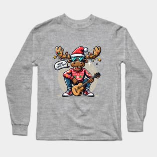 Merry Christmoose Moose Christmas 2024 Long Sleeve T-Shirt